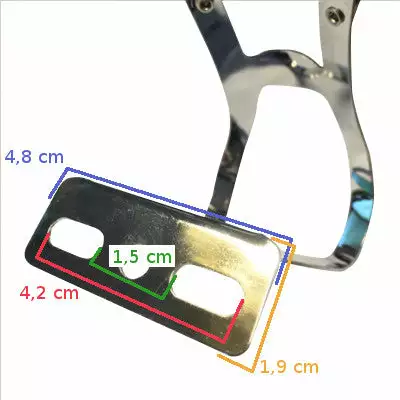Messingschlager Cale Pieds Pédale Vélo Avec 2 Points De Passage Pour Lanière 4 Messingschlager Cale Pieds Pédale Vélo Avec 2 Points De Passage Pour Lanière – Image 4