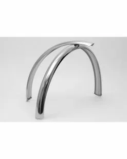 Paire De Garde-boue 26" X 50mm Avant Court - Inox Poli