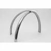 Paire De Garde-boue 650B X 40mm Avant Court - Inox Poli