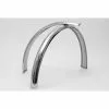 Paire De Garde-boue 650B X 50mm Avant Long - Inox Poli