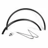 Paire De Garde-boue 650B X 60mm Avant Long + Fixations - Noir Mat