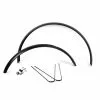 Paire De Garde-boue 700C X 40mm Avant Court + Fixations - Noir Mat
