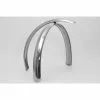 Paire De Garde-boue 700C X 60mm Avant Court - Inox Poli