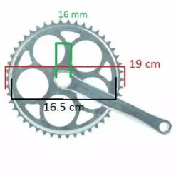 Messingschlager Pédalier Vintage Mono Plateau à Clavette -Schwalbe Soldes pedalier vintage mono plateau a clavette full 3