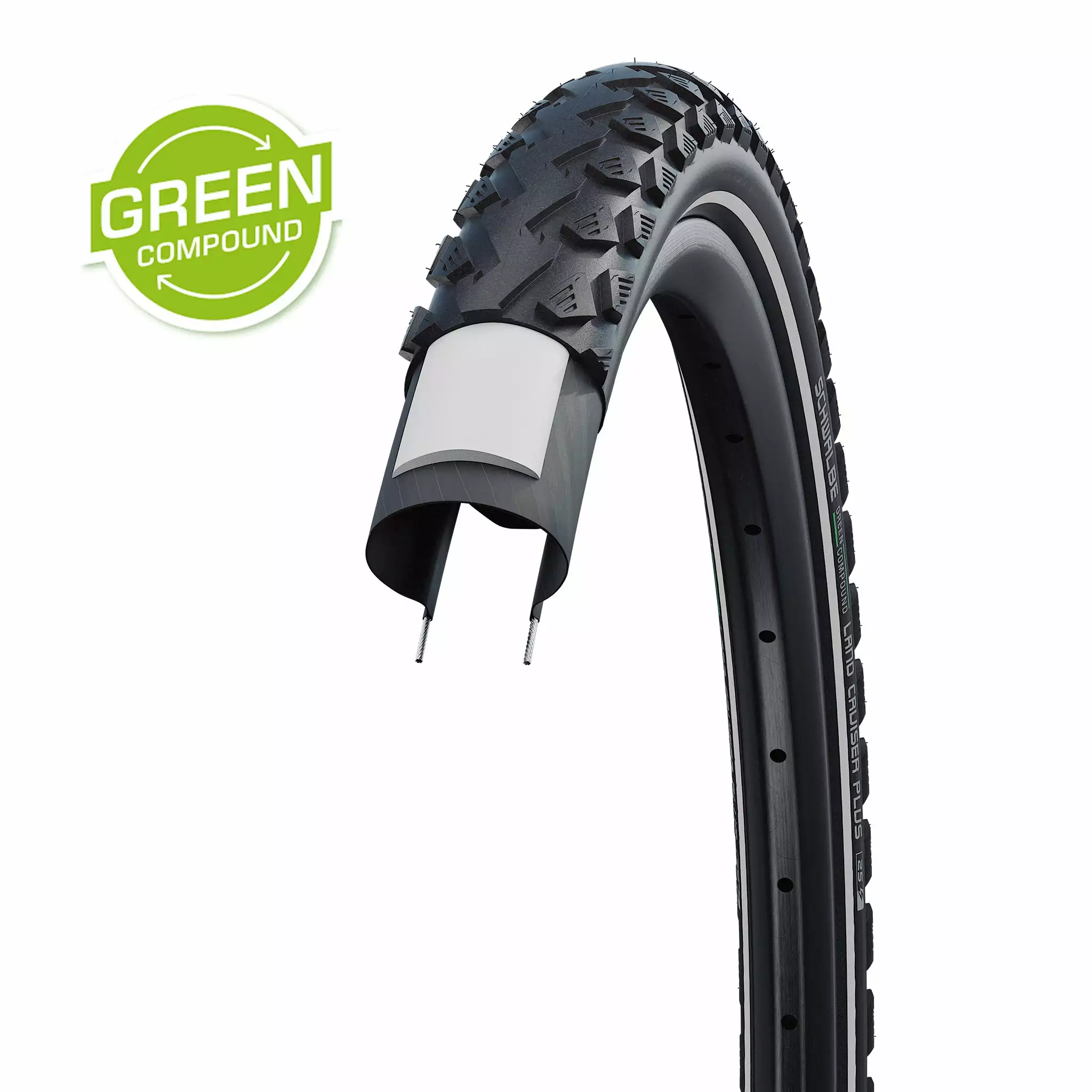 Pneu Vélo Schwalbe Land Cruiser Plus Green Compound 24 X 2.00 Pouces 1 Pneu Vélo Schwalbe Land Cruiser Plus Green Compound 24 X 2.00 Pouces