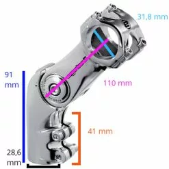 Ergotec-Humpert Potence Ahead Surélevée Octopus 50 Ergotec 110 Mm -Schwalbe Soldes potence ahead surelevee octopus 50 ergotec 110 mm full 2