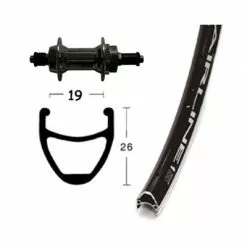 Roue Arrière à Roue Libre Vélo 28 Pouces Noire Airline Rodi -Schwalbe Soldes roue arriere a roue libre velo 28 pouces noire airline rodi full 4