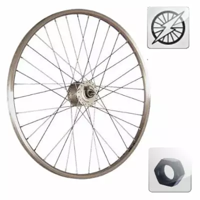 Exal Roue Avant 28 Pouces Avec Dynamo Dans Moyeu à écrou 1 Exal Roue Avant 28 Pouces Avec Dynamo Dans Moyeu à écrou